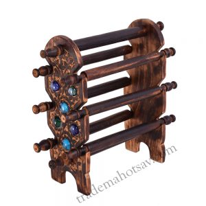 Bangle Stand Decorative Showpiece – 15 cm  (Wood, Multicolor)