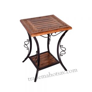 Wooden Side Table Stool  (Brown)