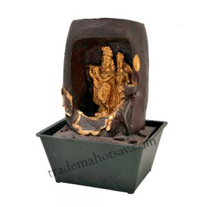 Krishna Radha 25.4 cm X 22.86 cm X 17.78 cm Water Fountain (Brown Gold)