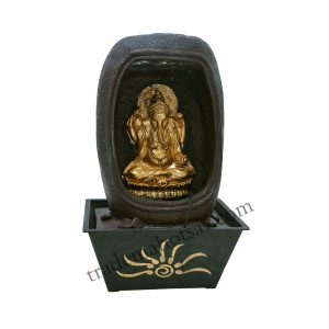 Ganesh murti 23 cm X 23 cm X 31 cm Water Fountain (Brown Gold)