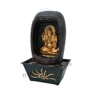 Ganesh murti 23 cm X 23 cm X 31 cm Water Fountain (Brown Gold)