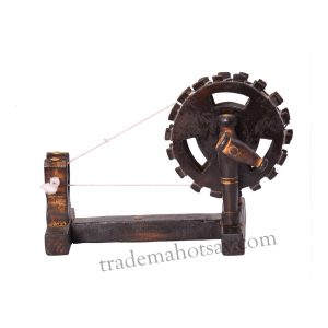 Gandhi Charkha Antique Showpiece for Home Decor (Brown)