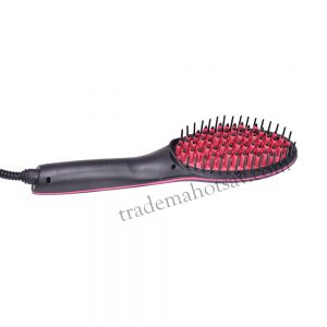 Hair Straightener For Women Long Handle Brush, Hair Brush Hair Straightener  (Black, Red)