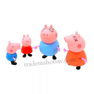 Cute Mini Pig Family- (4 pcs/Set) (Multicolor)