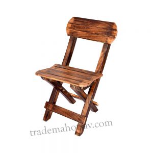 Wood Folding Arm Chair | Foldable Easy Chair | with Arm Rest | Natural Brown Finish Solid Wood Living Room Chair  (Finish Color – Natural Brown Finish)