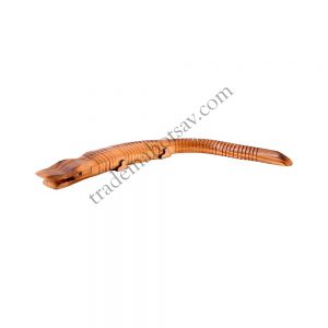 Wooden Handmade Moveable Crocodile – 5cm (Wood, Brown)