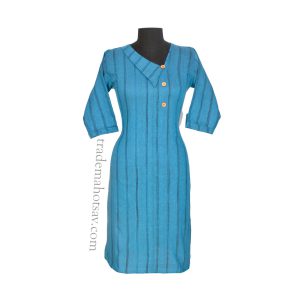 Women Khadi kurti Blue Color